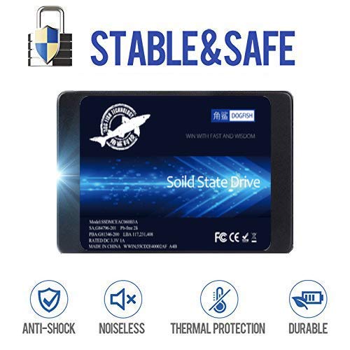 Ssd Sata 2.5'' 250Gb Dogfish Internal Solid State Drive High Performance Hard Drive For Desktop Laptop Sata Iii 6Gb/S Includes S