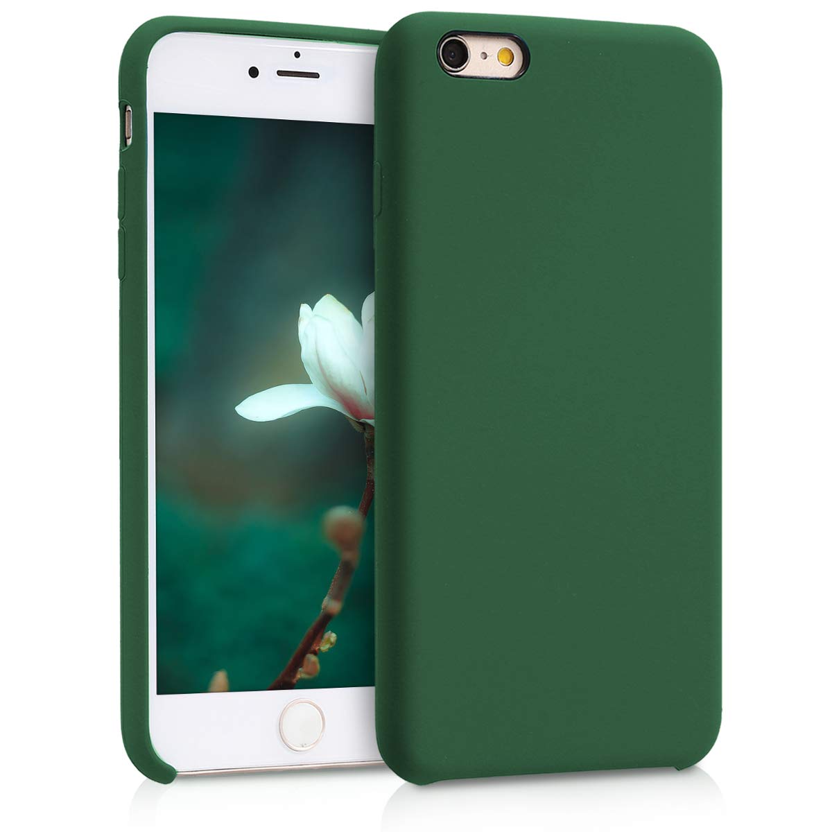 Kwmobile Case Compatible With Apple Iphone 6 Plus / 6S Plus Case   Tpu Silicone Phone Cover With Soft Finish   Dark Green