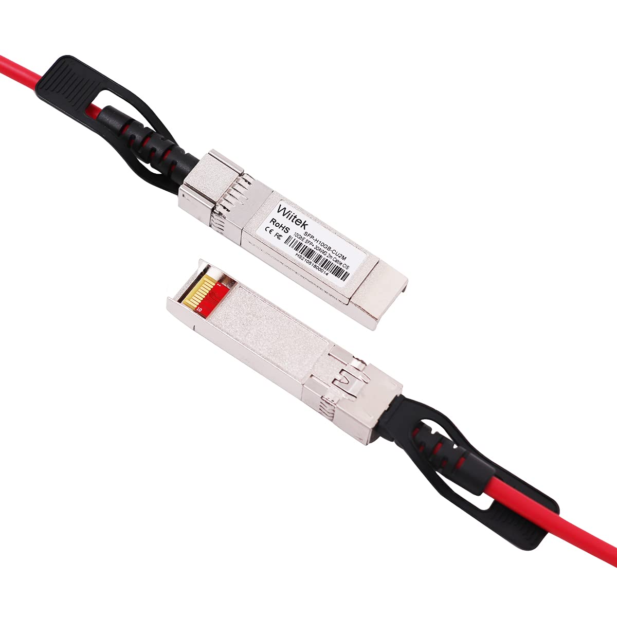 [Red Colored] 3M 10G Sfp+ Dac Twinax Cable, 10Gbase Cu Sfp+ Passive Copper Cable, Compatible For Cisco Sfp H10Gb Cu3M, Ubiquiti,