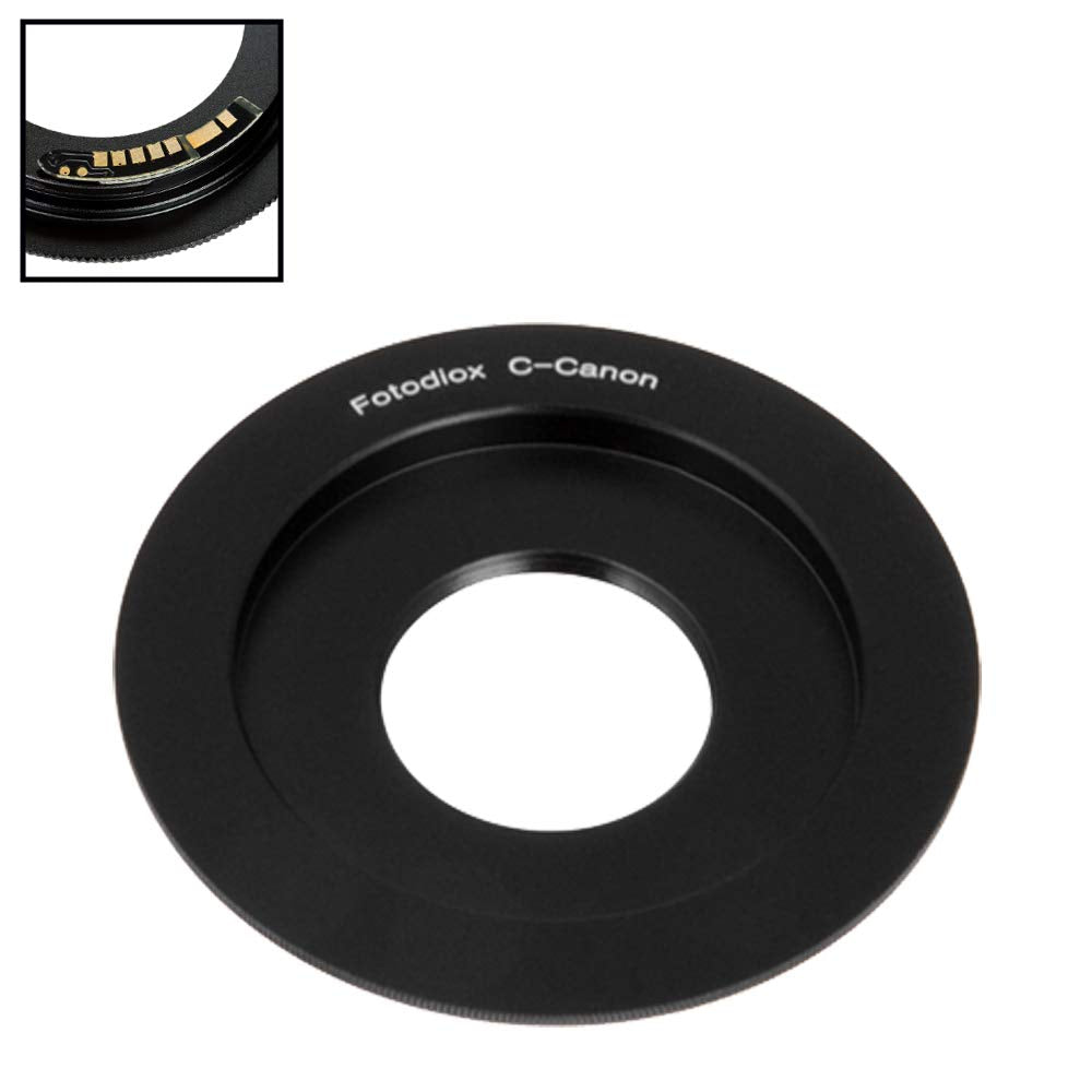 Fotodiox Lens Mount Adapter Compatible with CMount CCTV/Cine Lens to Canon EOS (EF, EFS) Mount D/SLR Camera Body  with Gen10 