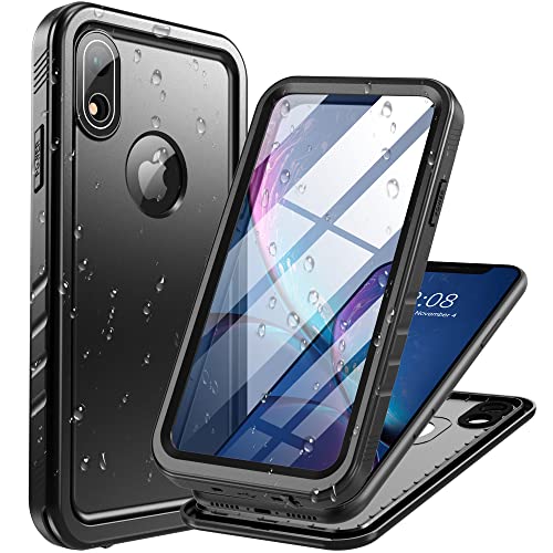Cozycase Waterproof Case For Iphone Xr, Shockproof Full Body Rugged Bumper Case With Built In Screen Protector For Apple Iphone