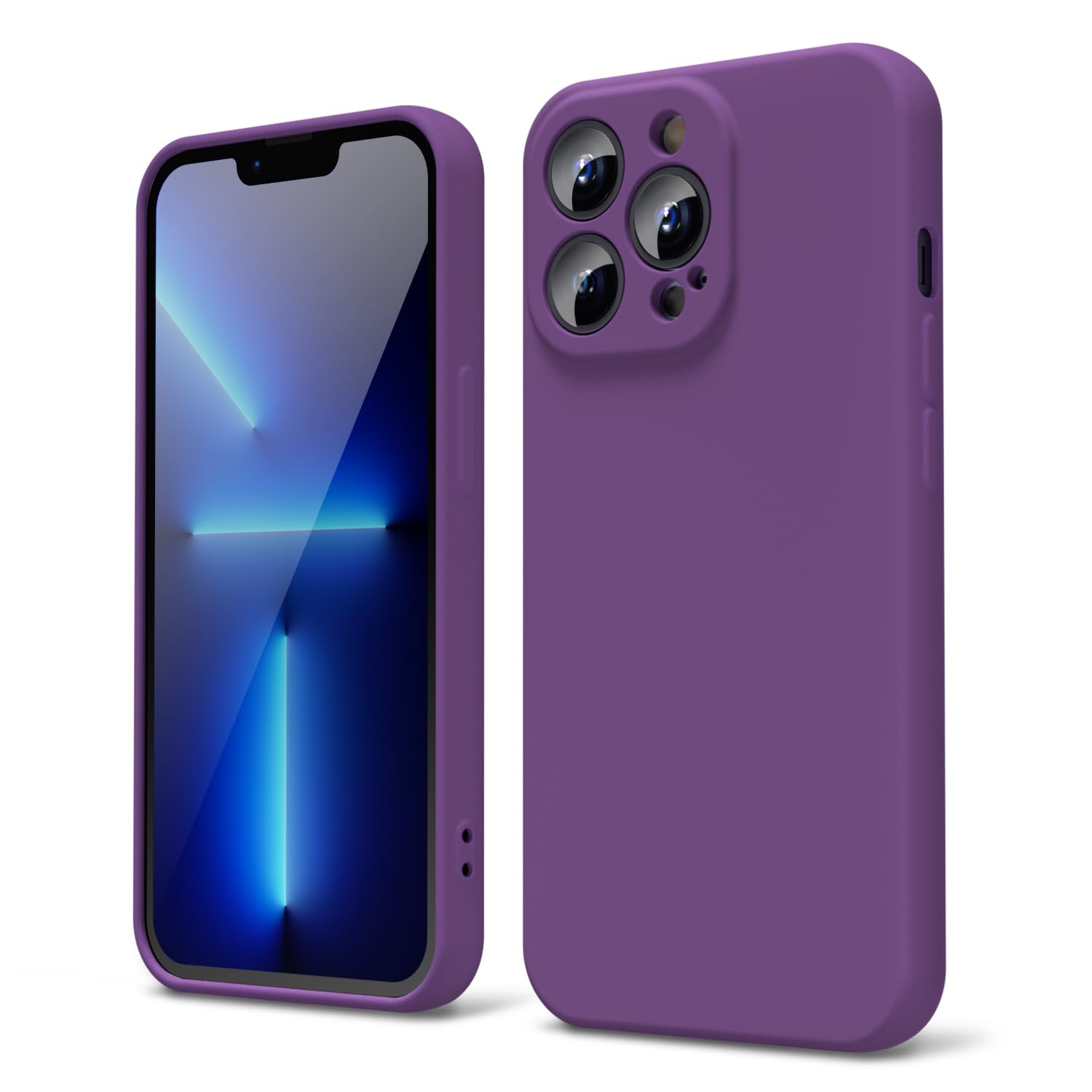 Oakxco Designed For Iphone 13 Pro Phone Case Liquid Silicone Grip, Cute Thin Slim Soft Rubber Tpu Plain Smooth Gel Cover For Wom