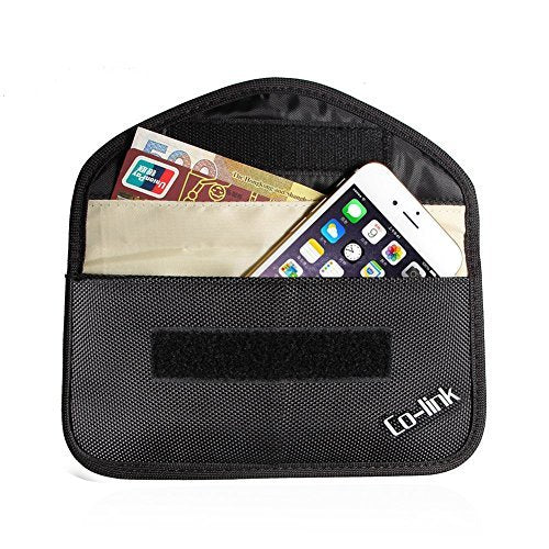 Co Link Cell Phone Anti Tracking Anti Spying Gps Rfid Signal Blocker Pouch Case Bag Handset Function Bag (Black)