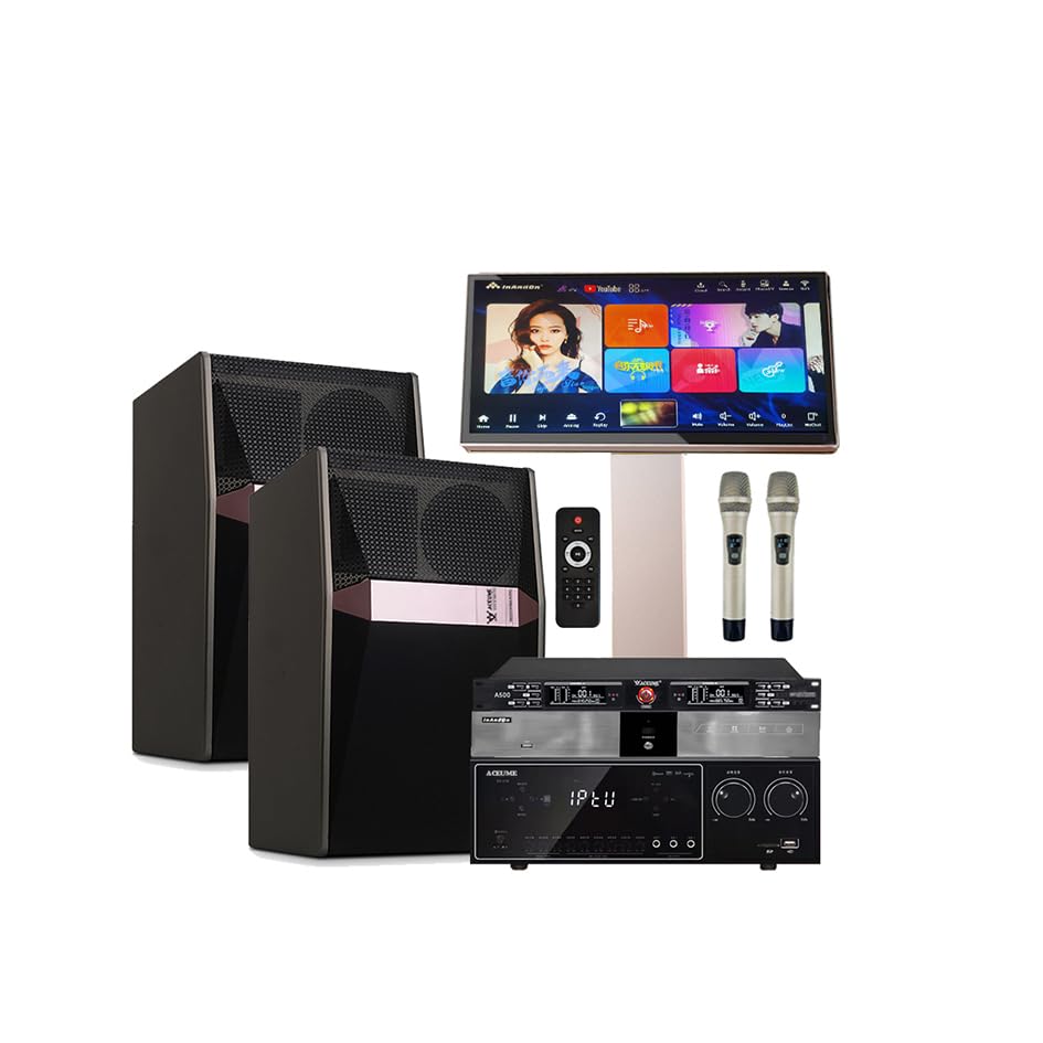 Tsrinams520 16Tb 22'' Mic Family Ktv Singer Audio Set Full Karaoke Machine Home All In One Machine