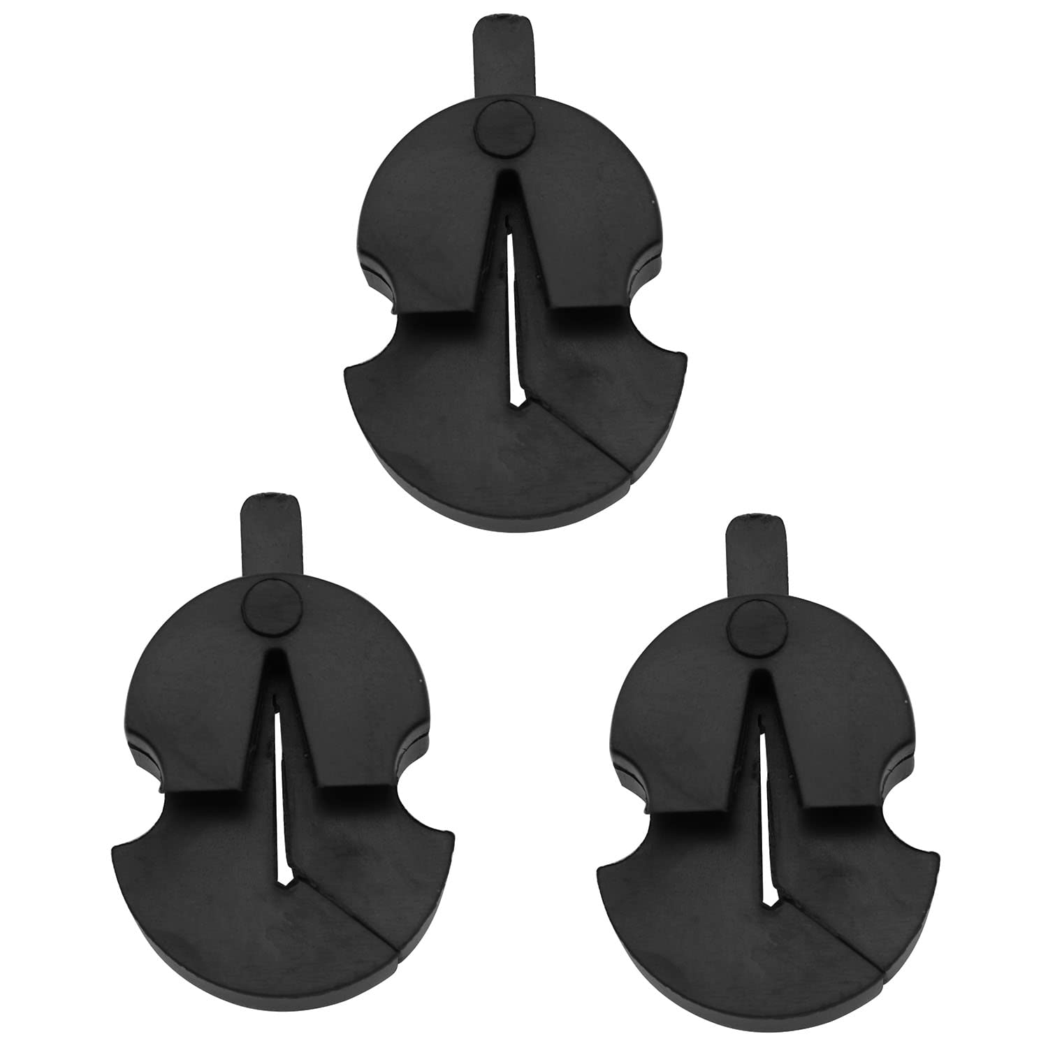 Tourte Style Rubber Mute Lq Industrial 3Pcs Tourte Style Black Rubber Mute For All Violins Small Violas Ultra Practice Silencer 