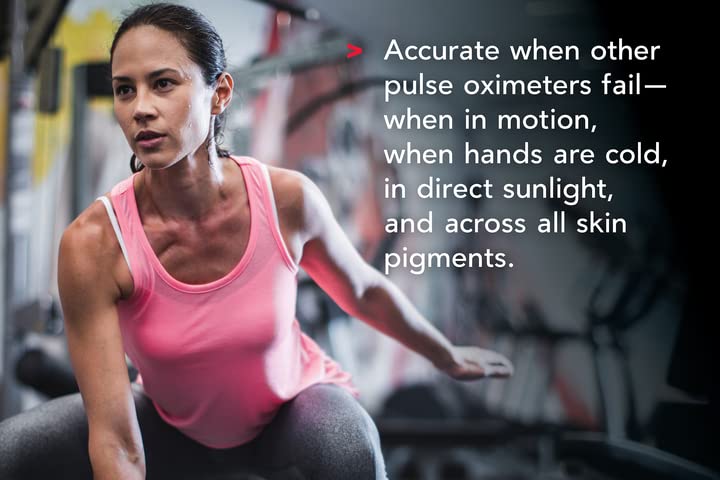 Masimo Mightysat Fingertip Pulse Oximeter With Bluetooth, Monitor Blood Oxygen Saturation And Breath Per Minute, Oled Screen, To