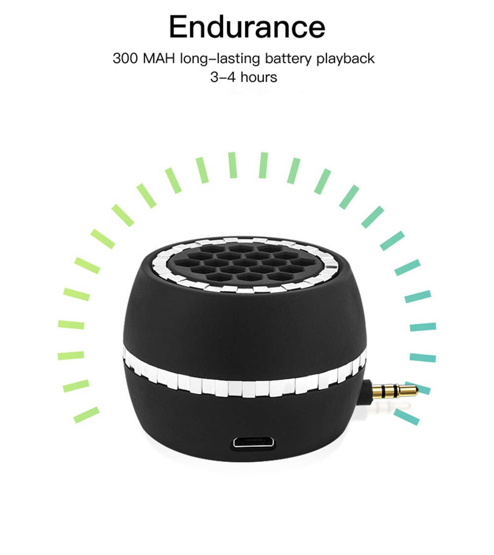 Eavo Mini Portable Speakers, 3W 36Mm Microphone Speaker Line In Speaker With 3.5Mm Aux Audio Jack And Plug In Clear Bass Micro F