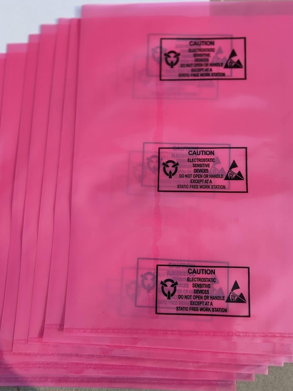 Sky Esd Safe Antistatic Pink Bag For Hard Disk And Mother Board Electronic Item Packing Bag Size250 Mmx 300Mm,Pack Of100 Pcs