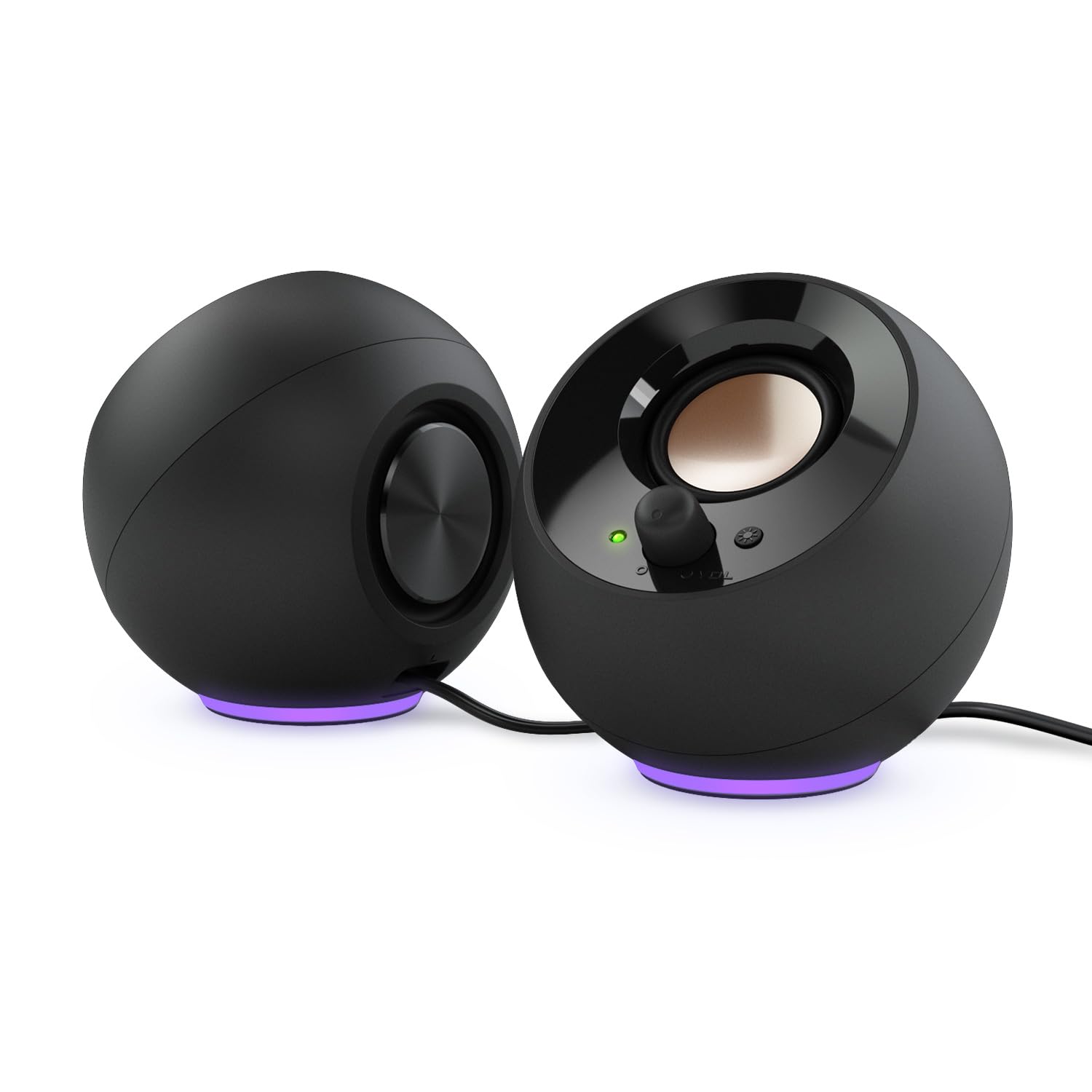 Creative Pebble SE Minimalist 2.0 USB-C Powered PC Speakers with RGB Lighting, 3.5 mm AUX-in, Up to 4.4W RMS Power for Computers