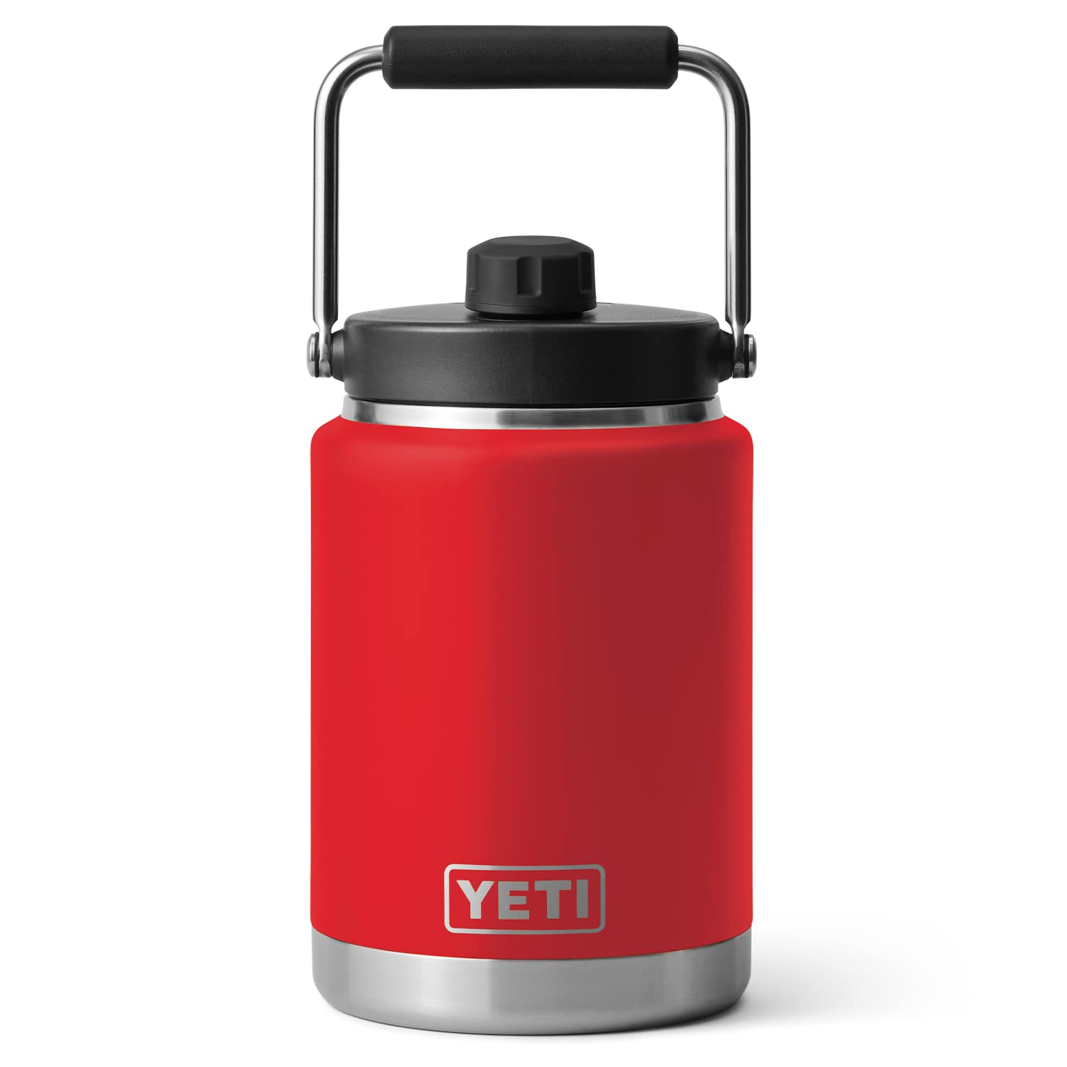 Yeti Rambler Half Gallon Jug, Vacuum Insulated, Stainless Steel With Magcap, Rescue Red
