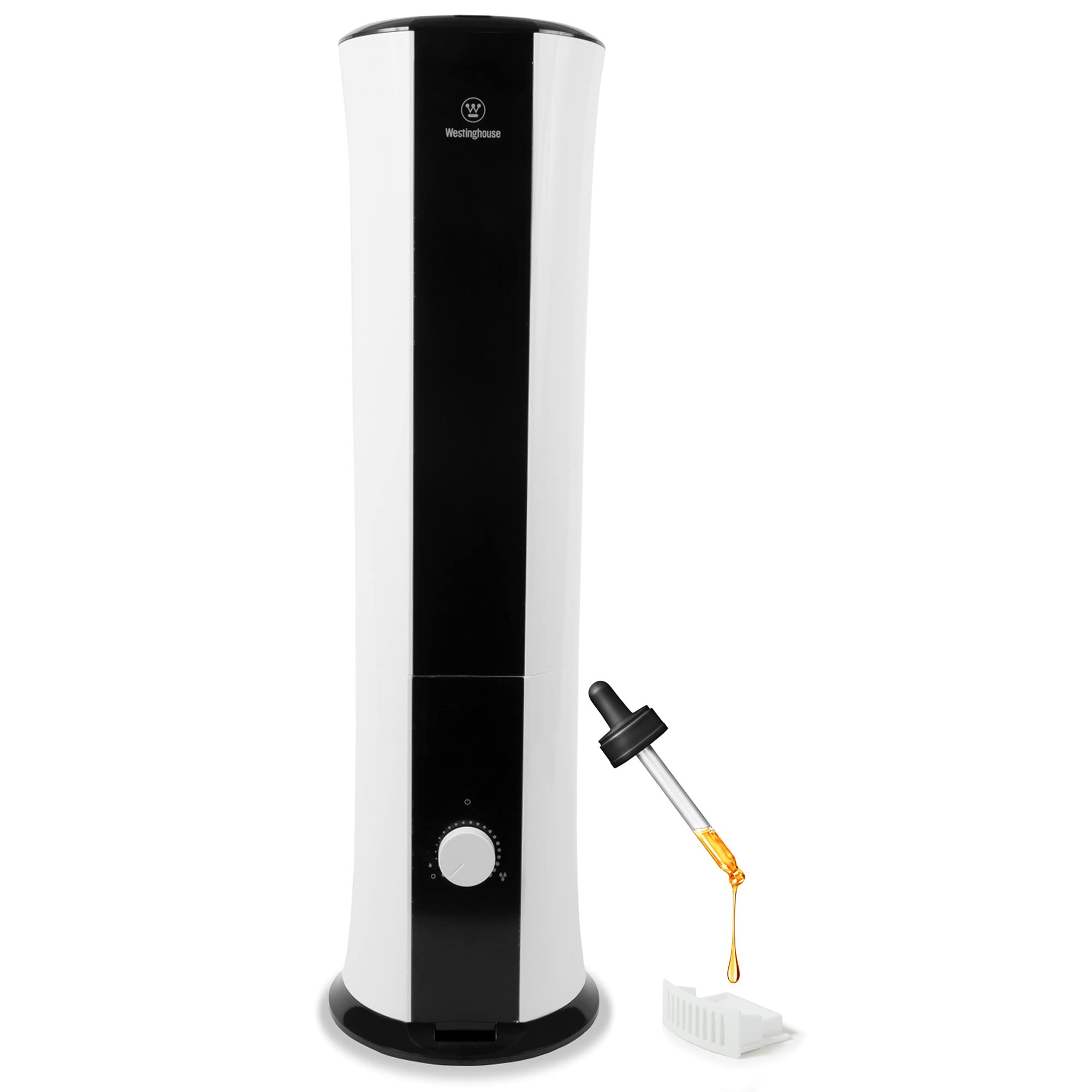 Westinghouse 28-inch Cool Mist Ultrasonic Tower Humidifier, 6L Top Fill Air Humidifier with Essential Oil Diffuser, Adjustable M