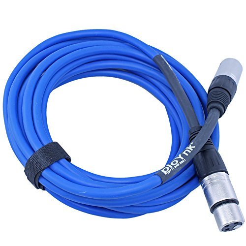 Ploynk Premium Male To Female 3 Pin Xlr Mic Cable Microphone Audio Cord   25 Ft Long: Blue