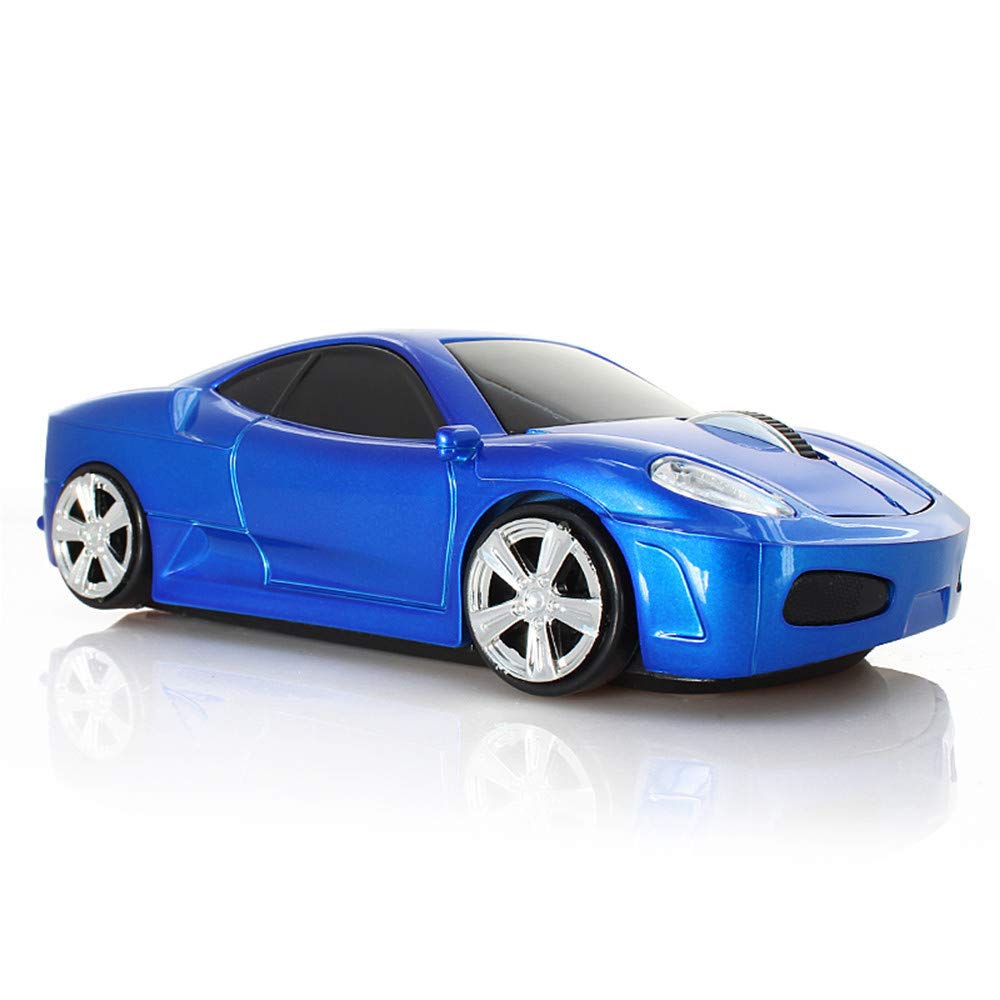 Mgbeauty Wireless Mouse Sports Car Mouse Computer Optical Mice For Pc Laptop Mac (Light Blue)