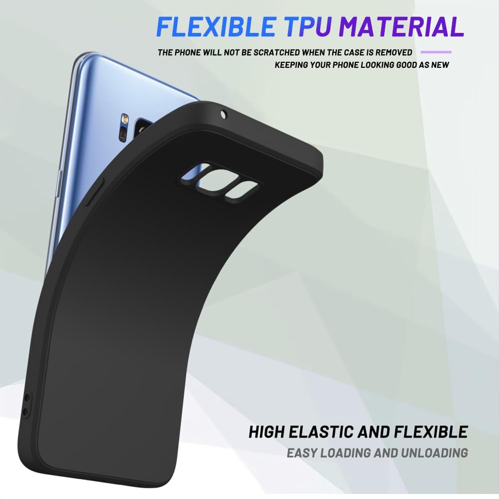 Wogroo For Samsung Galaxy S8 Plus Case Black, Scratch Resistant With Soft Touch, Slim Thin Phone Cover For Samsung Galaxy S8 Plu