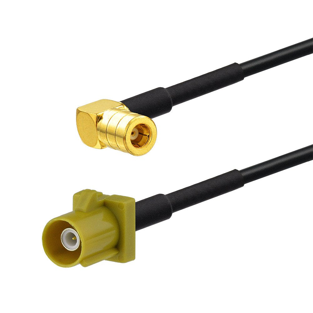 Eightwood Satellite Radio Antenna Adapter Cable 6 Inches Fakra Curry Code K Male To Smb Female Right Angle Compatible With Siriu
