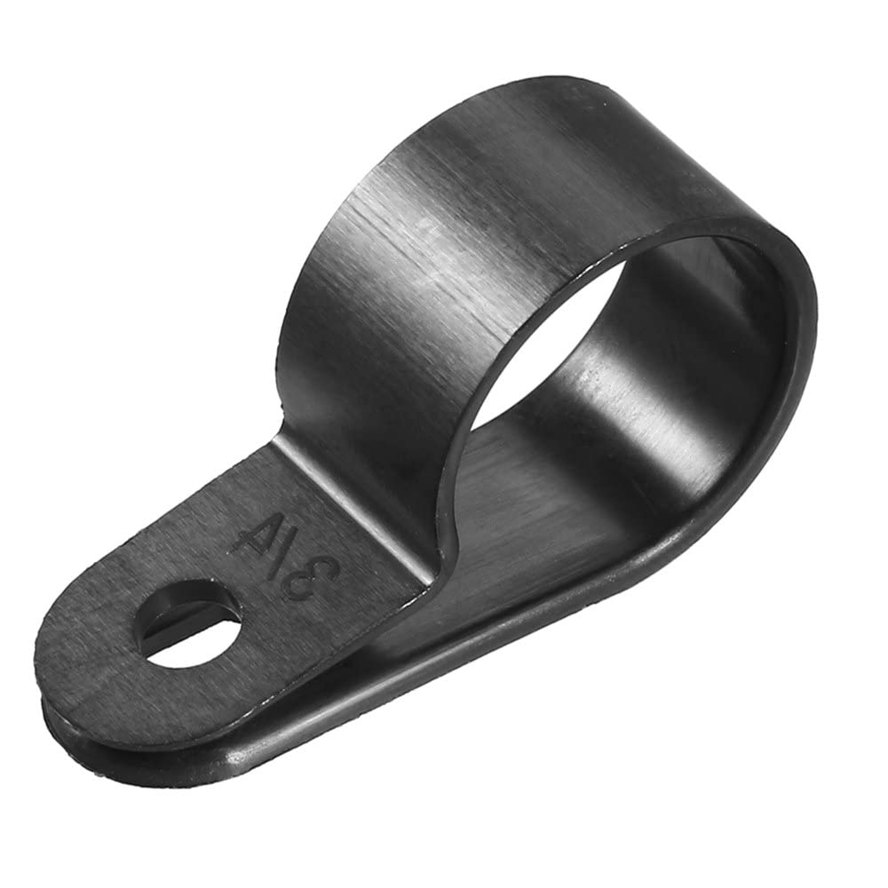 100 Pcs Black Nylon 1/8Inch (3Mm) RType Cable Clamps Clips For Wire Management