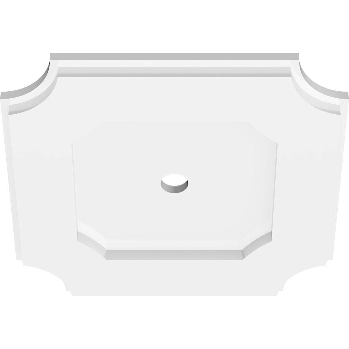 Ekena Millwork Cmp12Le 01000 Locke Architectural Grade Pvc Contemporary Urethane Ceiling Medallions 12''Od X 1''Id X 7''C X 1''P