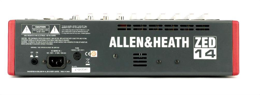 Allen & Heath Zed 14   14 Channel Touring Quality Mixer With Usb I/O (Ah Zed 14),Grey/Red