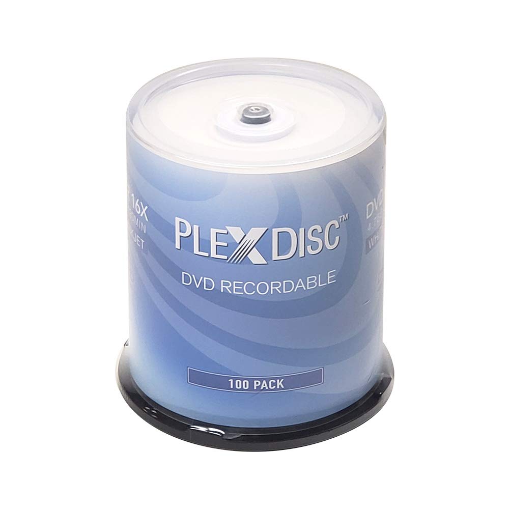 Plexdisc Dvd R 4.7Gb 16X White Thermal Hub Printable   100 Disc Spindle (Ffp)   632 415 Bx