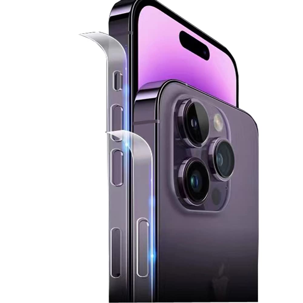 Ultra Thin Transparent Side Film For Iphone 14 Pro Frame Protective Guard Film   3 Packs/Tpu Hydrogel
