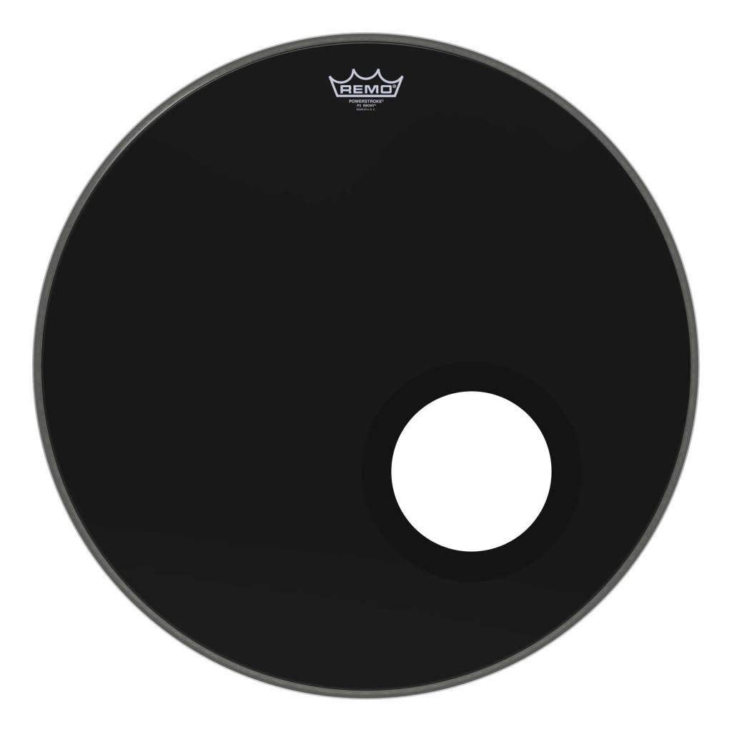 Remo Powerstroke P3 Ebony Bass Drumhead   5'' Black Dynamo, 22''