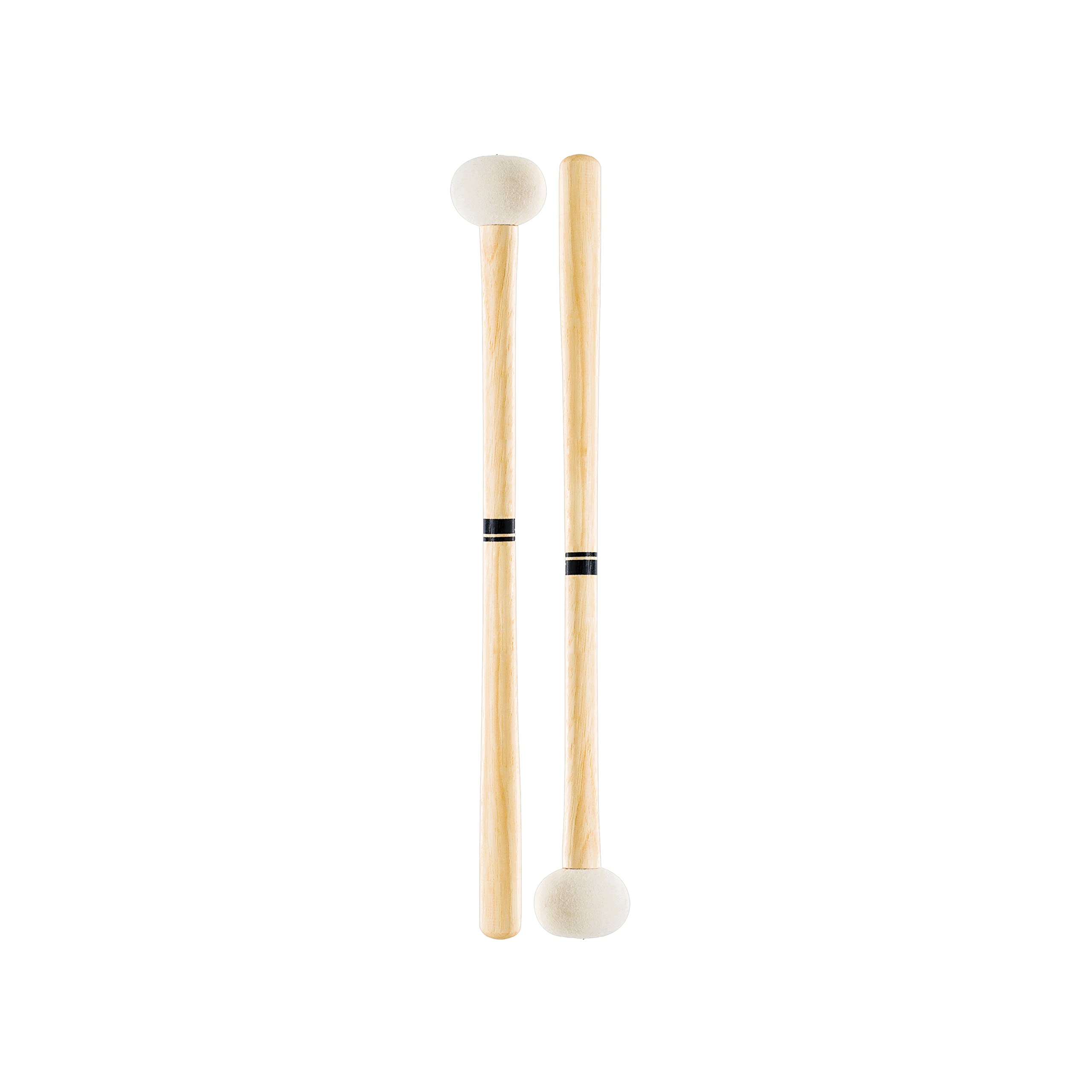 Promark Bass Drum Mallets - Psmb3 Performer Series Special Extra Dense Felt Head - Ideal For 24-26 Inch Bass Drums - American Hi