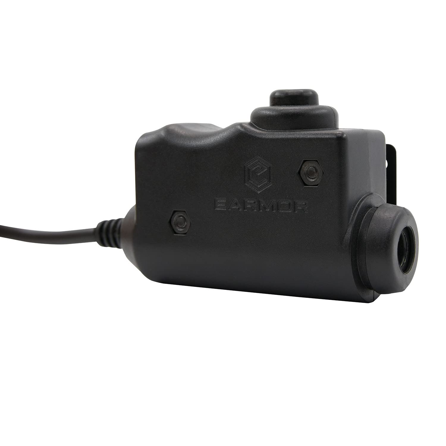 Earmor Tactical Kenwood, Baofeng Version Ptt Military Standard 7.0 Plug For Radio Adapter Black