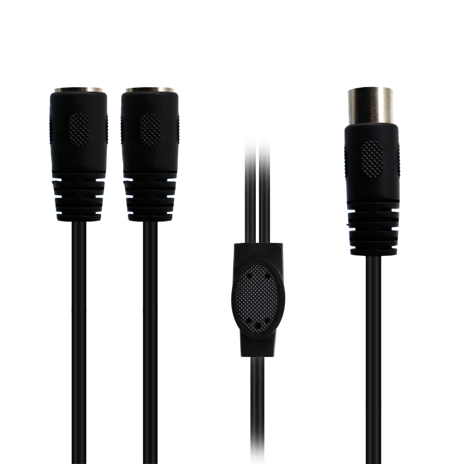 Lokeke 6 Pin Din Extension Splitter Cable, 6 Pin Din Midi Male To 2 6 Pin Din Female Cord Wire Audio Socket For Microphone Ampli