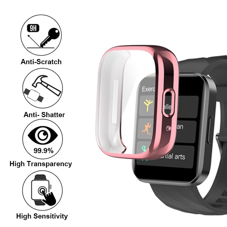Smaate Watch Cases Compatible With Ruimen D1 1.85    Smart Watch, Tpu Case With Screen Protector, Protecting Watch Body & Screen
