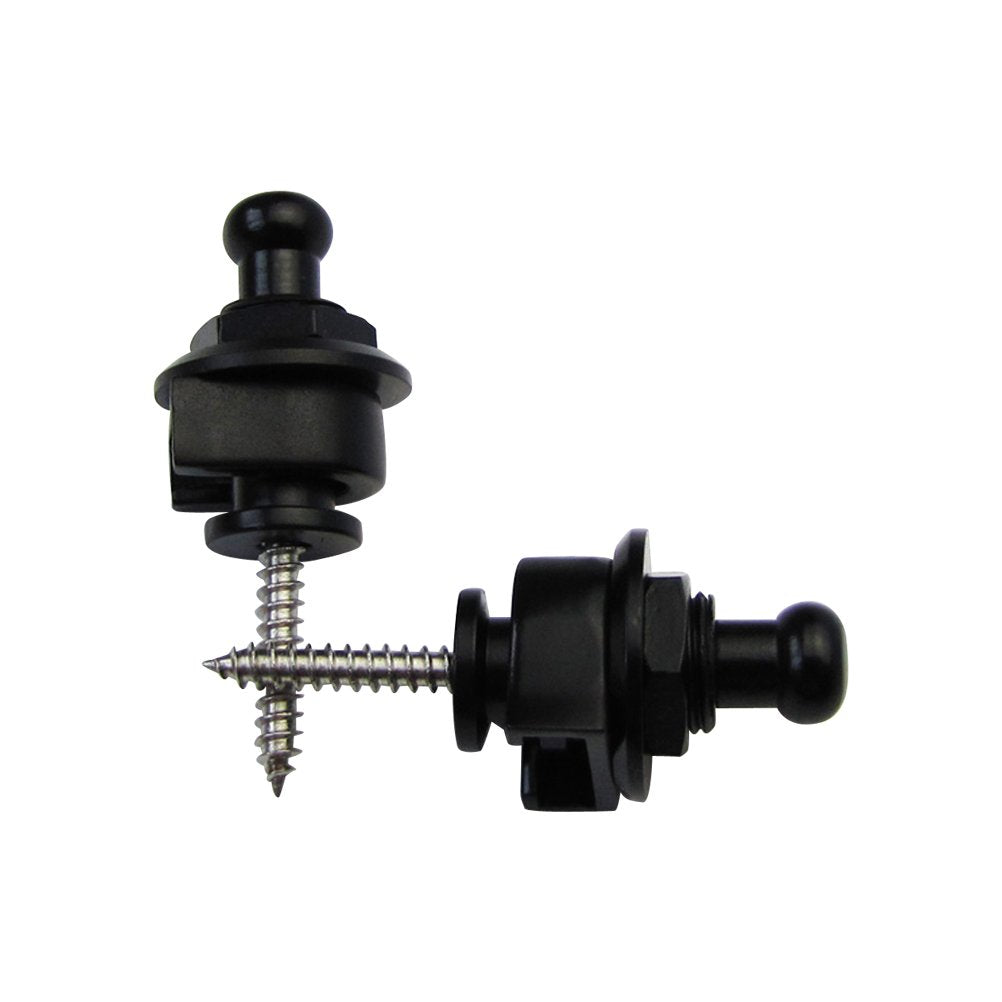 Musiclily Guitar Bass Schaller-Style Security Straplocks Round Head Strap Locks and buttons Straplocks System for Strat Tele Ele