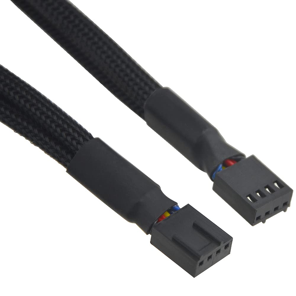Wmycongcong 5 Pcs Fan Splitter Cable 4 Pin Y Splitter 1 To 3 Converter Pc Fan Power Extension Cable For Pwm Fan Case Computer At