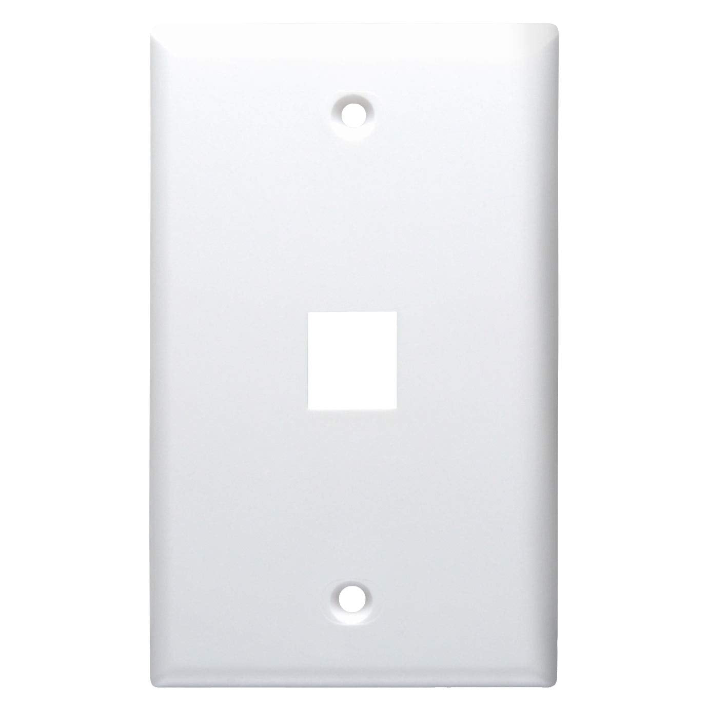 Datacomm Electronics 20 3001 Wh 1 Port Standard Size Keystone Wall Plate (White)