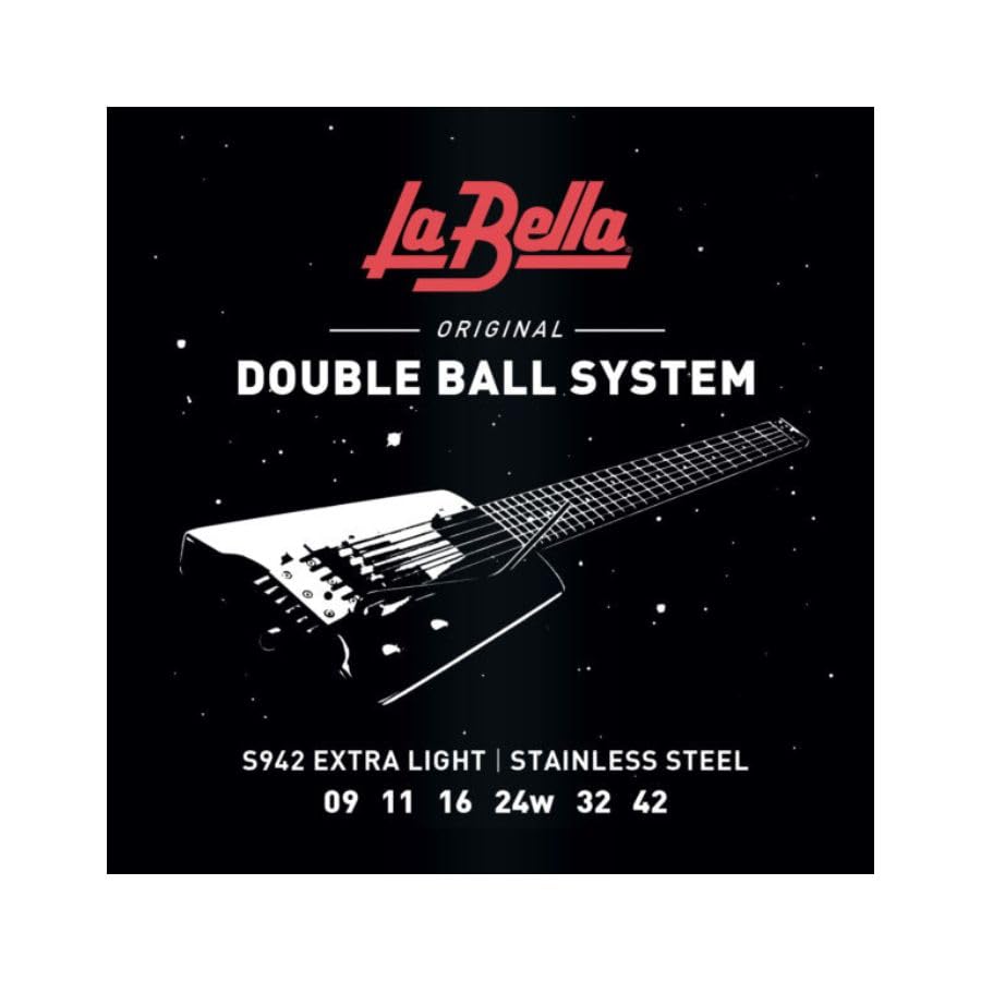 La Bella S942 Double Ball System Extra Light - Stainless Steel Electric Guitar String 9-42