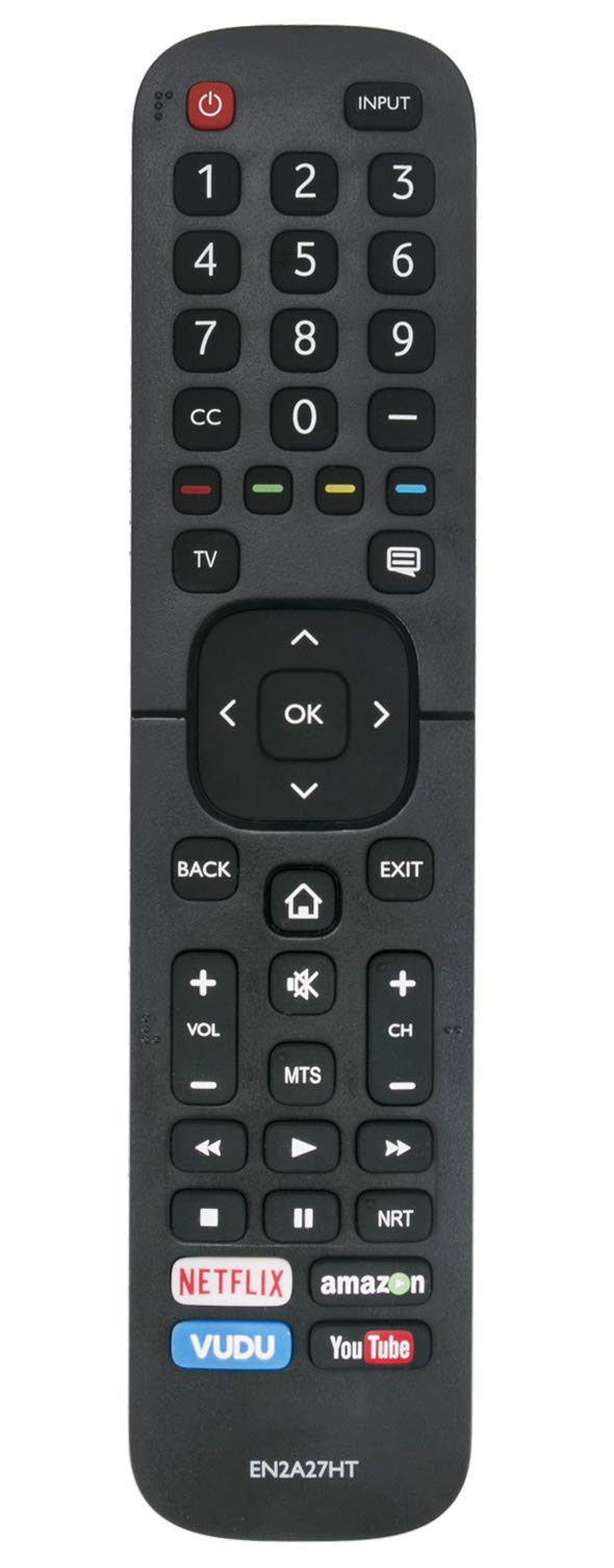 EN2A27HT En2a27ht Replaced Remote Compatible with Hisense TV 55DU6070 55K3300UW 50DU6070 43H7D 40H5030E 40H5080E 40H5507 40M5B 43H6D 50H6D 65H6D 60DU6070 50H5D 39H5D 55H5D 55H6D 43H5D 40H5D