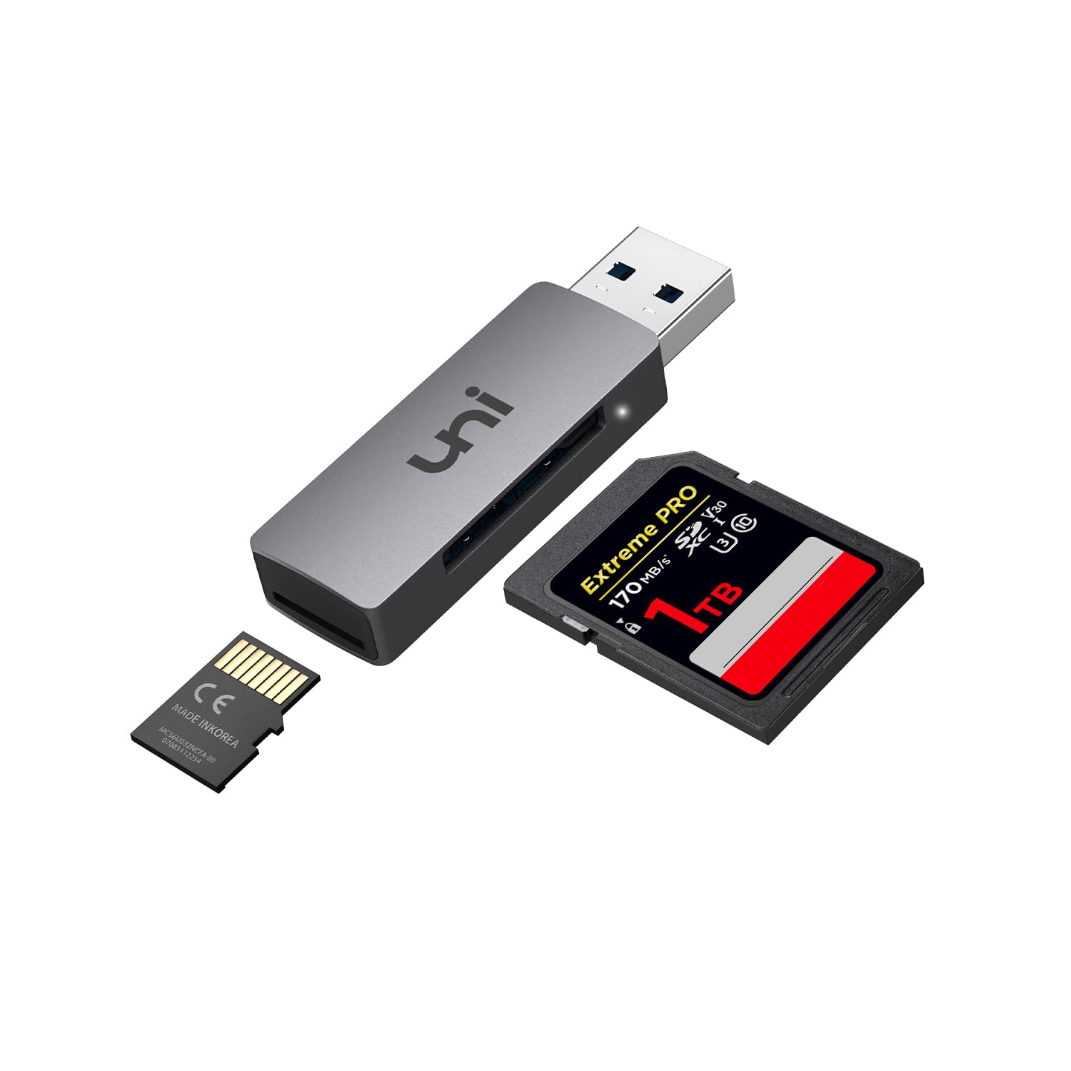 Uni Sd Card Reader, Usb 3.0 Sd Card Adapter High Speed Micro Sd Memory Card Reader Support Sd/Micro Sd/Tf/Sdhc/Sdxc/Mmc/Uhs I Card Compatible With Mac, Win, Linux, Pc, Laptop, Chromebook, Camera