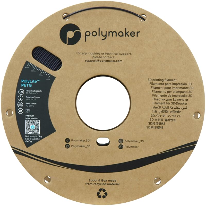 Polymaker Petg Filament 1.75Mm, 1Kg Strong Petg 3D Printer Filament Dark Purple   Polylite Petg 3D Printing Filament 1.75Mm, Dim
