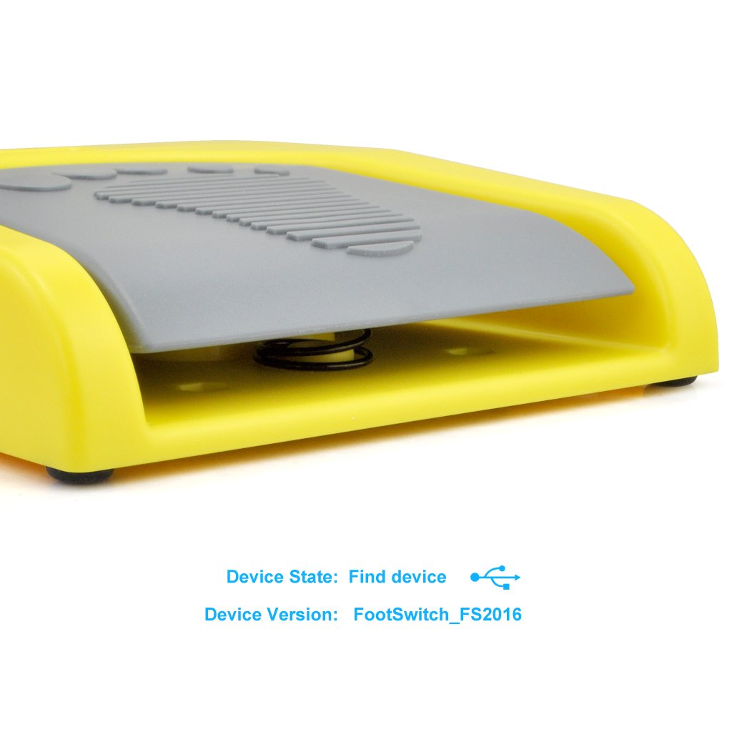 Ikkegol Usb Single Foot Switch Control One Key Customized Computer Keyboard Action Pedal Hid Yellow
