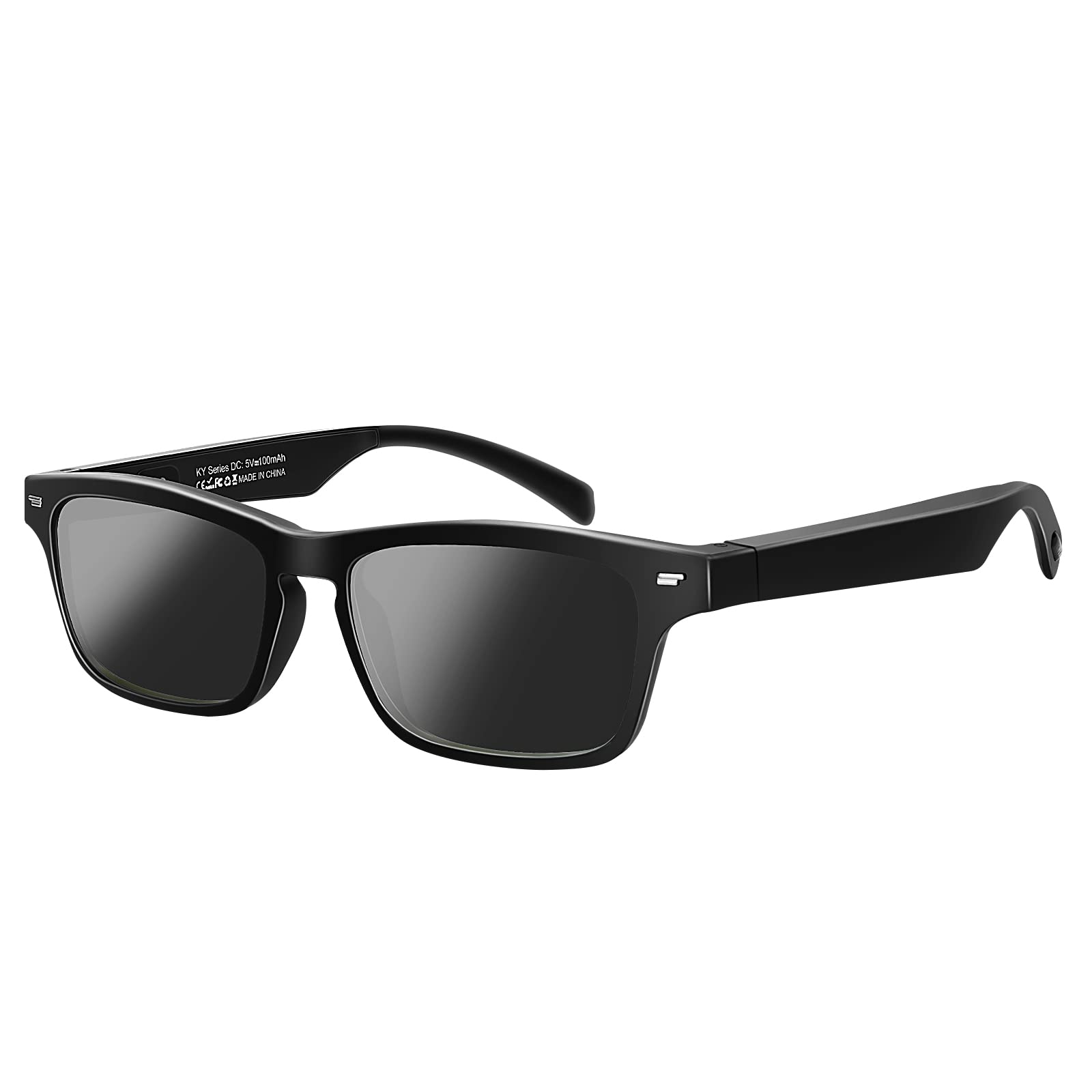 CatXQ Smart Glasses,Wireless Bluetooth,IP5 Waterproof,Air Conduction Sound (Music&Call) for All Smart Devices Support DIY Lens R