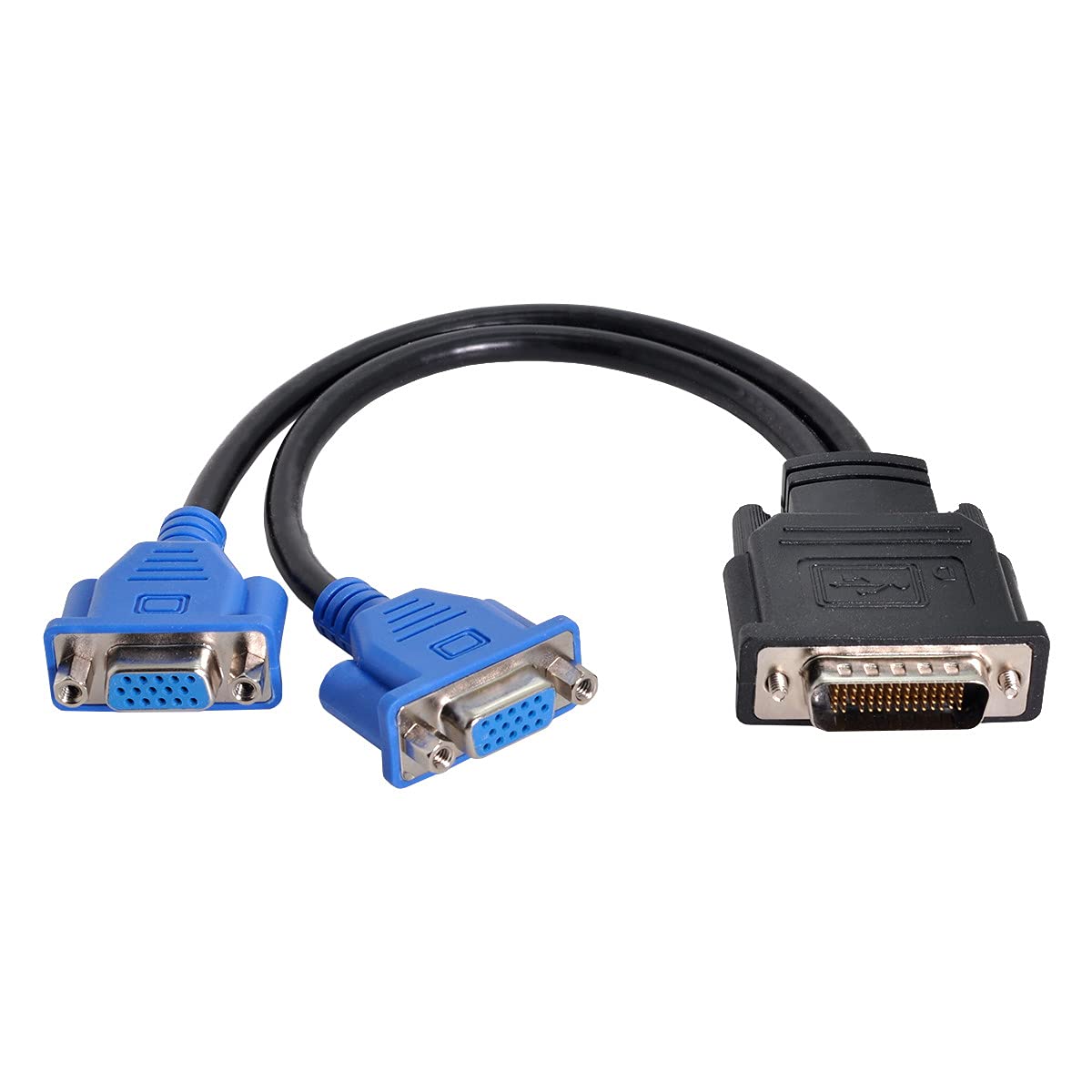 Cablecc Dms 59Pin Male Lfh 60Pin To Dual 15Pin Vga Rgb Female Splitter Extension Cable For Pc Graphics Card