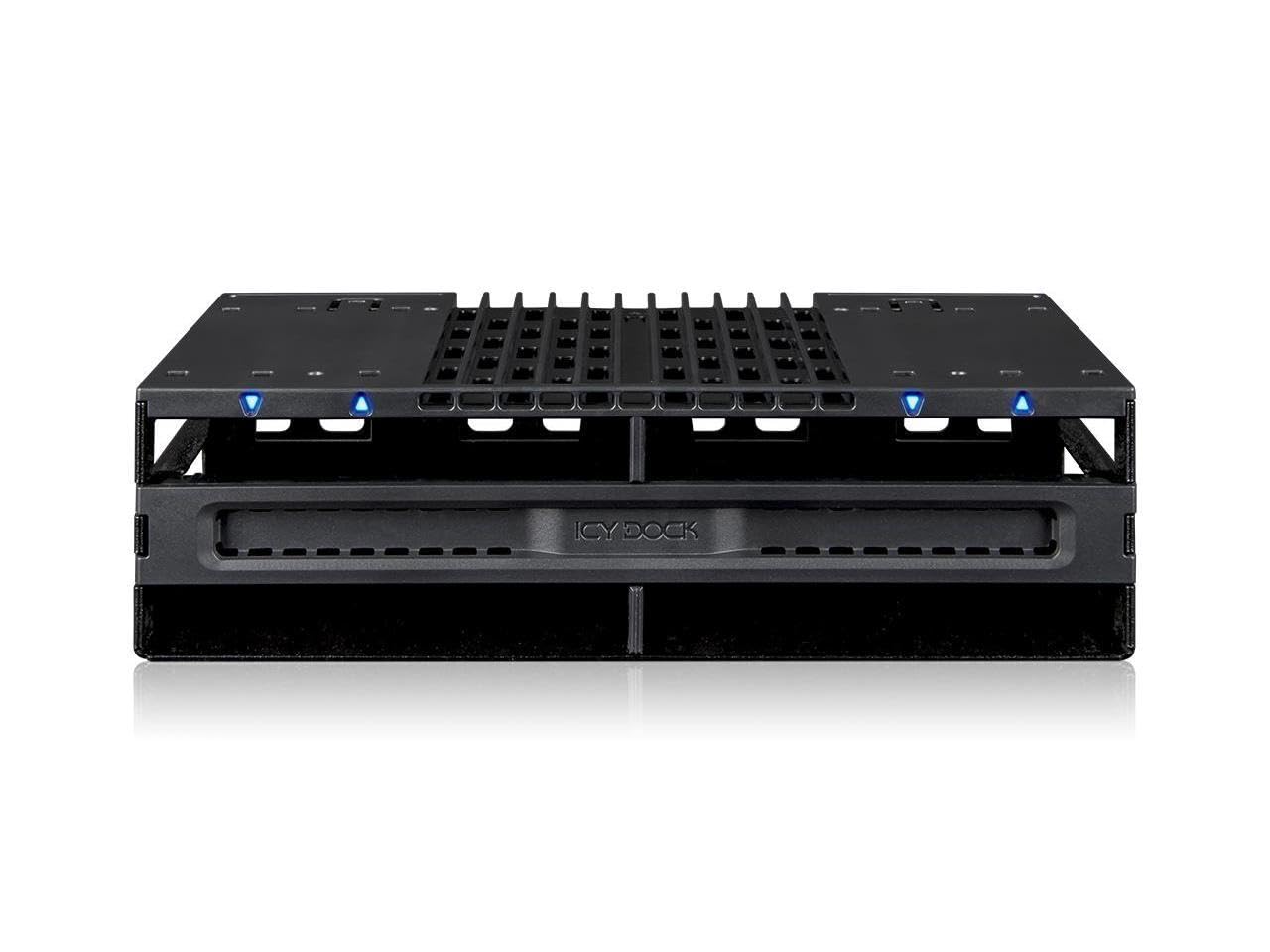 ICY DOCK 4 Bay 2.5 SAS/SATA SSD/HDD Tool Free Mobile Rack for 5.25 Bay | flexiDOCK MB024SPB