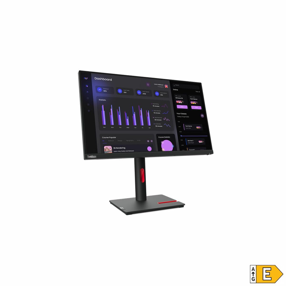 Lenovo Thinkvision T24I 30 Led Display 60,5 Cm (23.8'') 1920 X 1080 Pixels Full Hd Noir