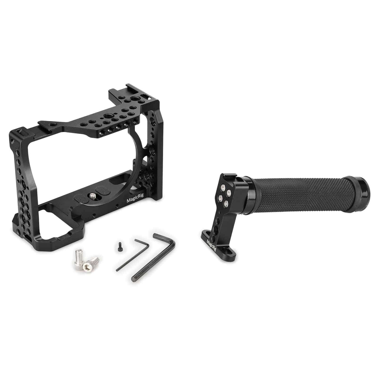 Magicrig Camera Cage With Top Handle Grip For Sony A7Riii /A7Iii /A7M3 Camera To Quick Release Extension Kit