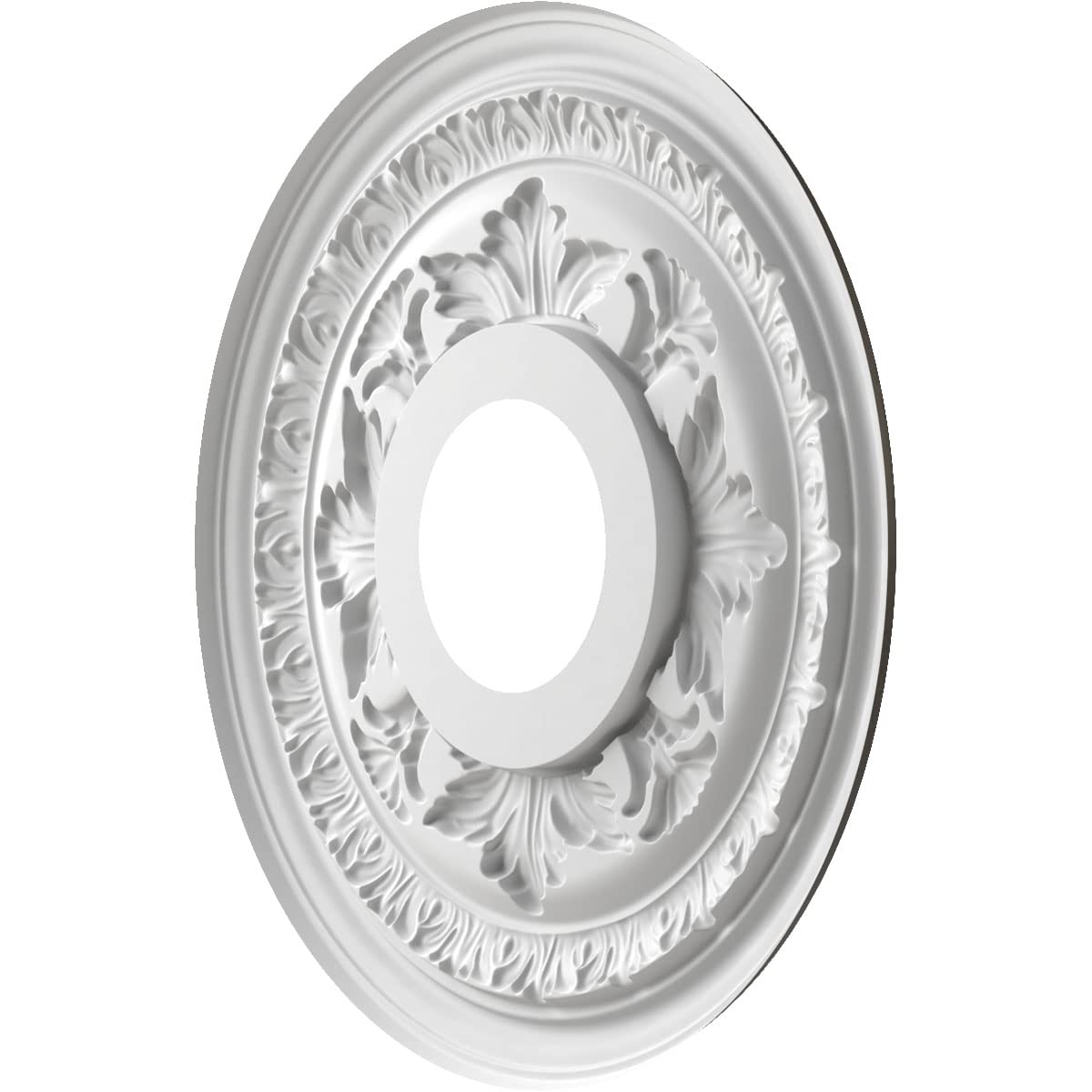 Ekena Millwork Cmp13Bacch Baltimore Thermoformed Pvc Ceiling Medallion (Fits Canopies Up To 5 1/4), 13Od X 3 1/2Id X 3/4P, Metal