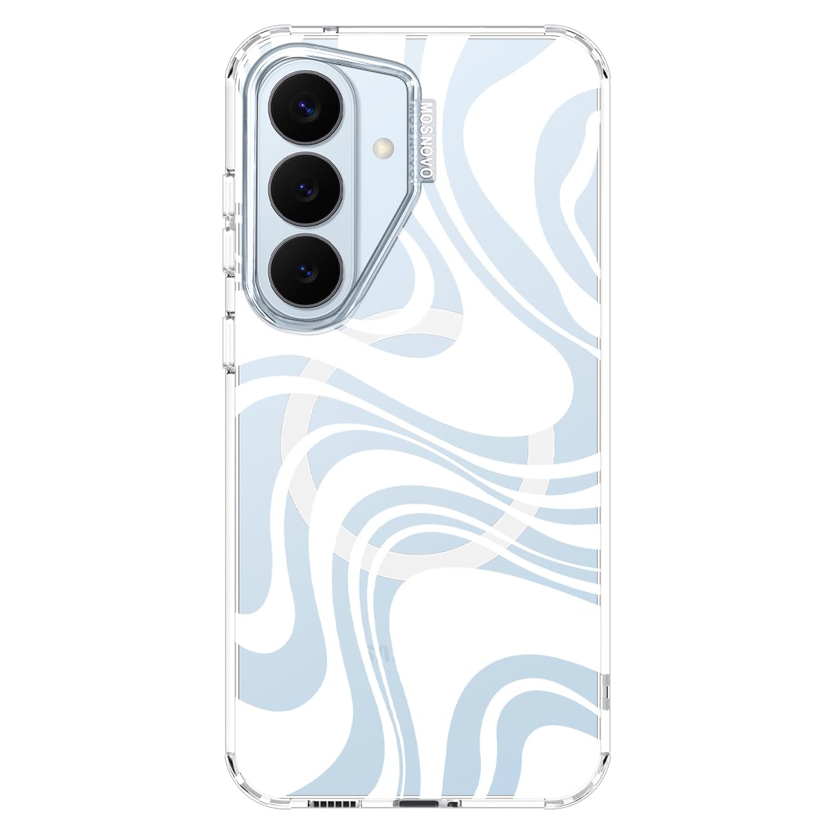 MOSNOVO for Samsung Galaxy S26 Clear Case, Fit for MagSafe, 6.6ft Military-Grade Shockproof Magnetic Protective Phone Cover,Whit