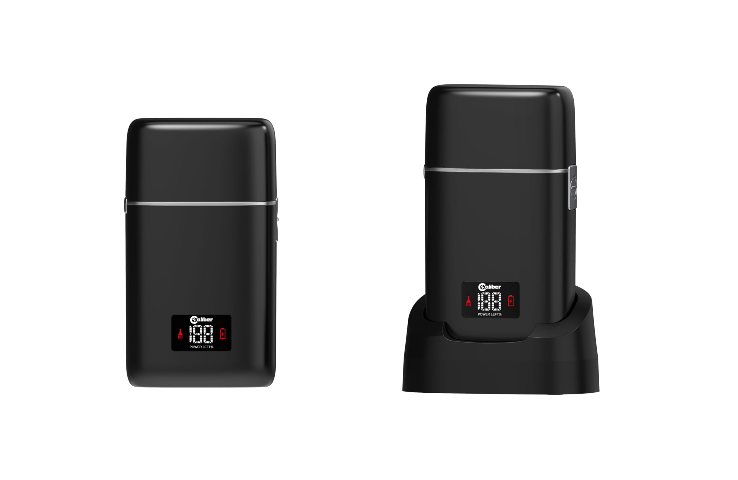 Caliber Moab Triple Foil Shaver For Men, Electric Metal Foil Razor Shaver With Digital Display For Close Shaves, Waterproof And