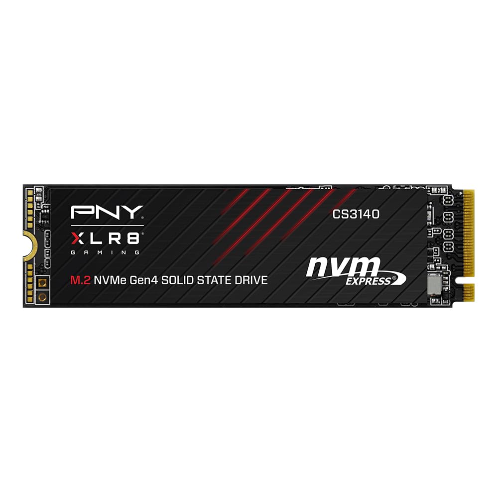 PNY XLR8 Gaming CS3140 4TB PCIe Gen4 SSD - Up to 7500/6850 MB/s, M.2 2280, 3D NAND - PS5/PC/Laptop Upgrade for Gamers, Creators,