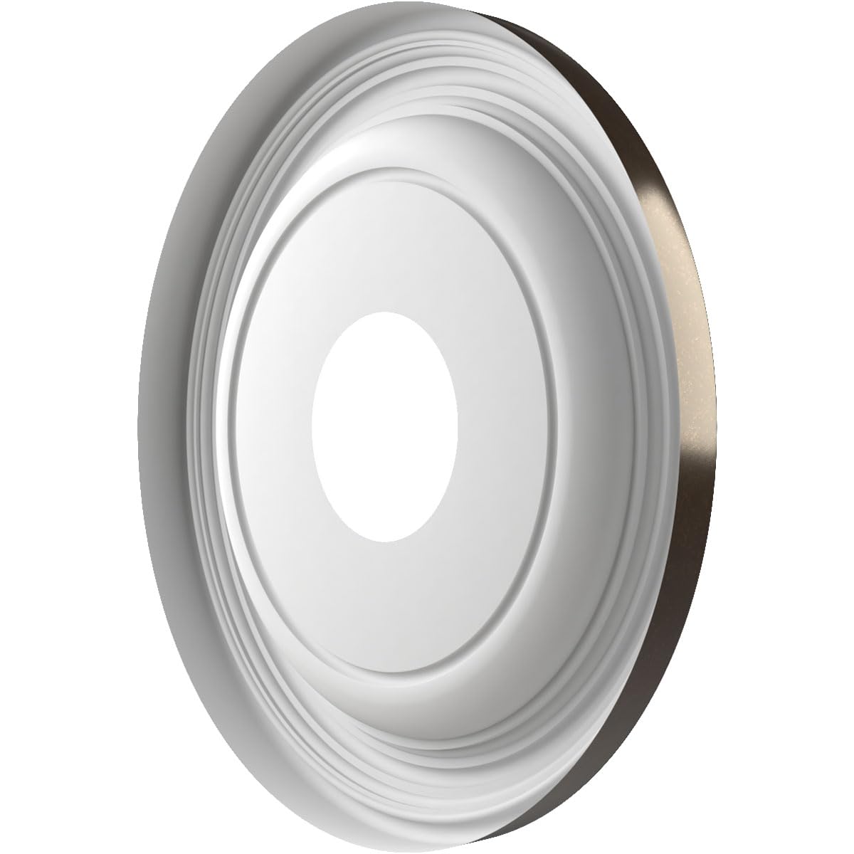 13Od X 3 1/2Id X 1 1/4P Traditional Thermoformed Pvc Ceiling Medallion (Fits Canopies Up To 7 1/2), Universal Metallic Rustic Mi