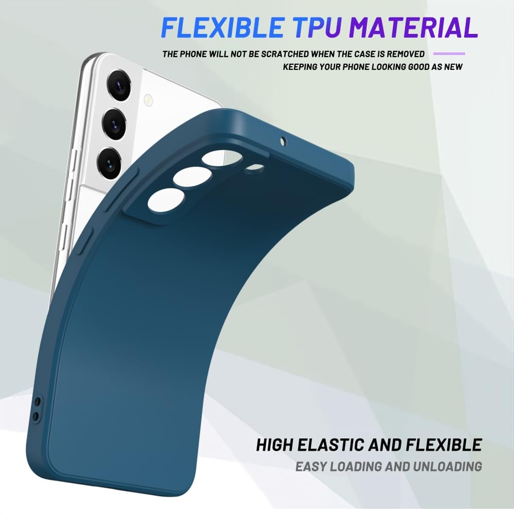 Wogroo For Samsung Galaxy S21 Fe Case Dark Blue, Scratch Resistant With Soft Touch, Slim Thin Phone Cover For Samsung Galaxy S21