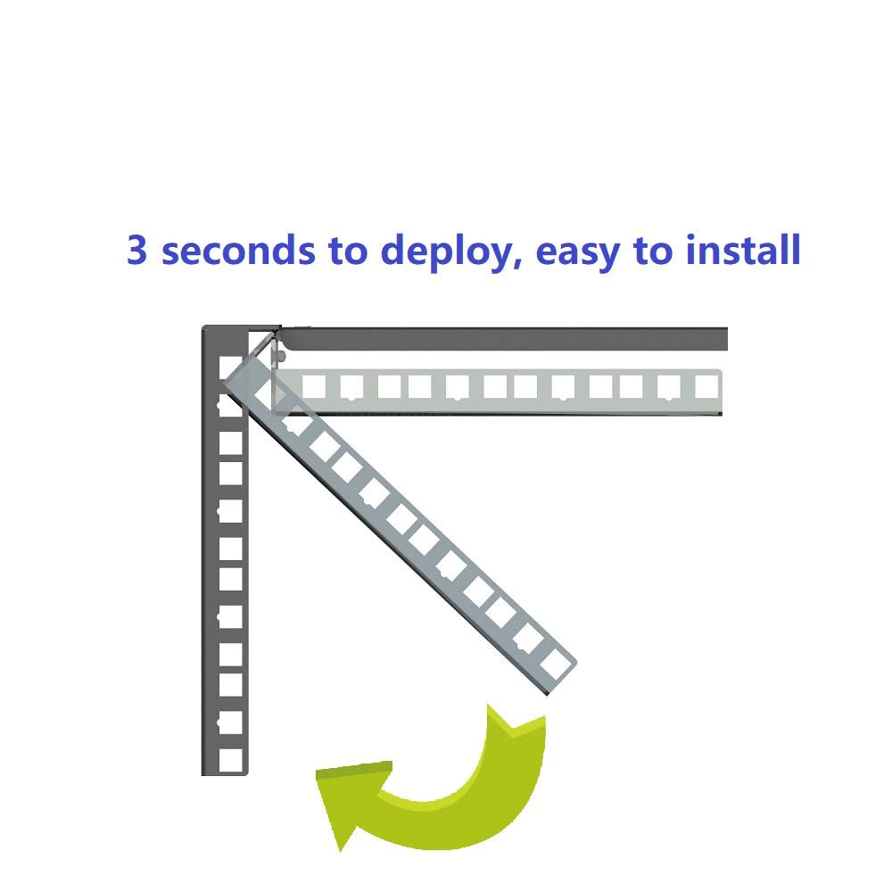 Mofangtech 2U Folding 19 Inches Cold Rolled Steel Wall Mountable Simple Vertical Rack And Networking Euipment Rack Including Hardware For Assembly (2U100)