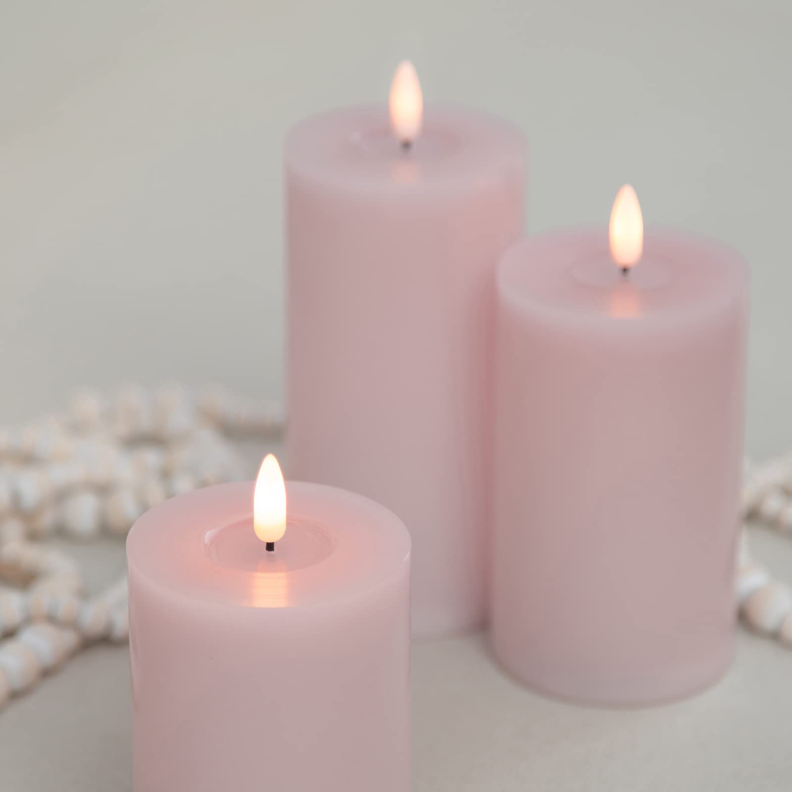 Angelloong Flickering Flameless Candles With Remote, Real Wax Led Candles With Timer, Battery Operated Candles For Wedding Holid